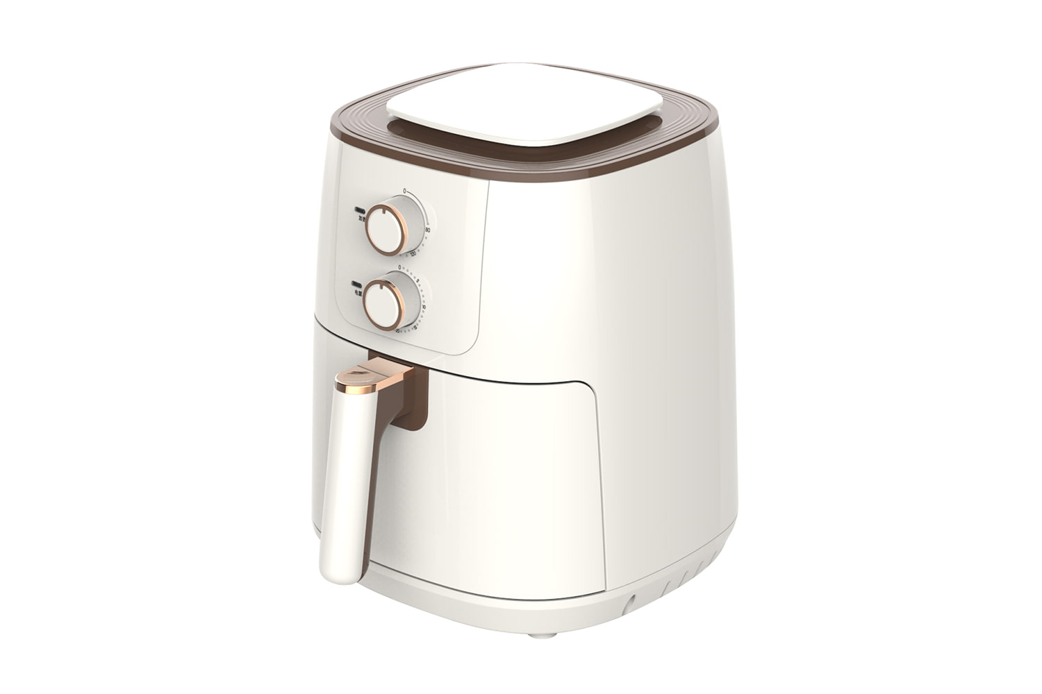 YAF-45ZJ01 4,5L LUFTFRYKER, oljefri, enkel betjening med enkle knottkontroller for steking, steking, grilling, baking