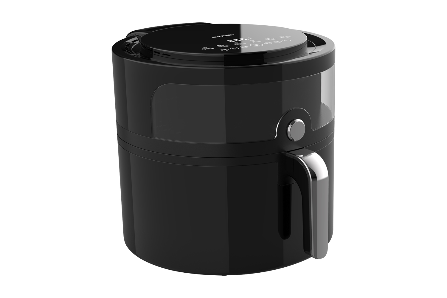 YAF-55ZS02 5,5L Air Fryer med digital skjerm og berøringsskjerm, synlig vindu, forvarming, flere forhåndsinnstillinger for matlaging, nonstick-kurv