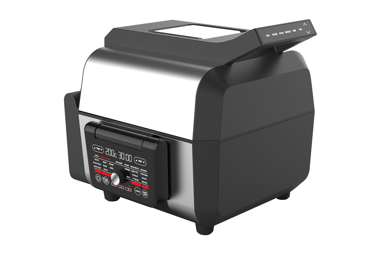 YAF-AF601 6L Airfryer, Multifunksjonell, tid og temperatur justerbar